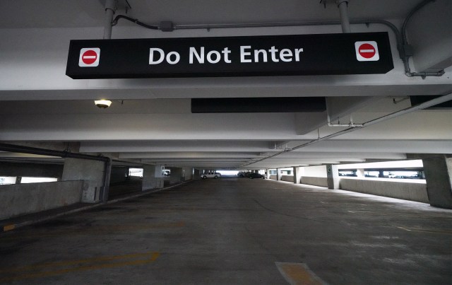 Daniel K Inouye International Airport Interisland terminal parking lot empty due to very little passengers flying during COVID-19 pandemic. June 11, 2020