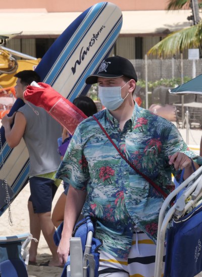 Mask wearing was voluntary on crowded Waikiki Beaches over the July 4th holiday weekend in Honolulu, HI (Ronen Zilberman photo Civil Beat)