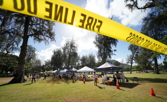 COVID-19 surge testing held at Kapiolani Park. August 31, 2020