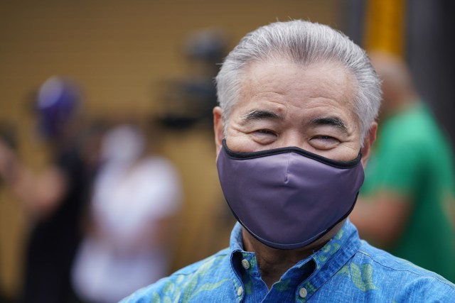 Governor David Ige before the surge COVID-19 testing press conference. September 1, 2020