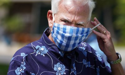Mayor Kirk Caldwell at press conference announcing additional rooms for kamaaina that need to quaranting due to COVID-19 concerns. October 19, 2020