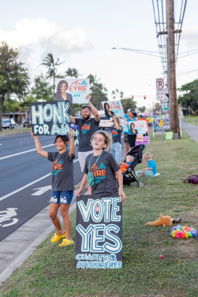 election Maui Politics - Charter Ammendments/ Aja Eyre (volunteers)