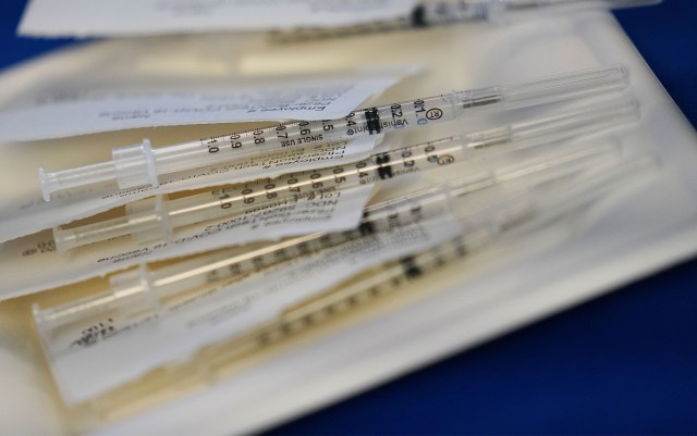 Syringes containing Pfizer COVID-19 part 1 vaccination at the Queen’s Medical Center press event vaccinating 5 volunteers. December 15, 2020