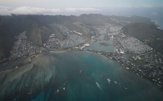 Maunalua Bay with views of East Honolulu and Hawaii Kai. 2021.