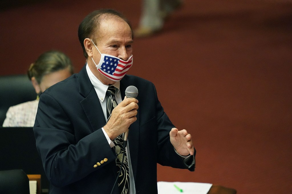 Representative Gene Ward speaks during house floor session. April 8, 2021