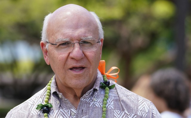 Mayor Rick Blangiardi at the Waikiki Shell.