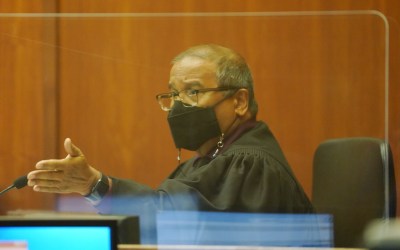 Judge William Domingo presides over preliminary hearing as prosecutors will try to convince the judge that probable cause exists to formally bring charges against Geoffrey Thom, who is accused of second degree murder for shooting Sykap eight times in the back, as well as Zachary Ah Nee and Christopher Fredeluces, who are accused of second degree attempted murder for shooting at Sykap and his brother.