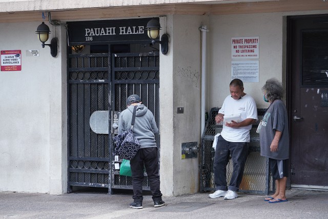 Entrance of Pauahi Hale / Safe Haven located at 126 Pauahi Street.