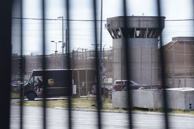 Oahu Community Correctional Center OCCC seen thru a fence located across Kamehameha Highway.