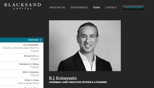 Bert Akio "BJ" Kobayashi is the chairman and CEO of BlackSand Capital.