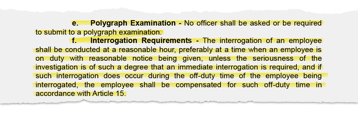Clipping of SHOPO 2021 contract pg22