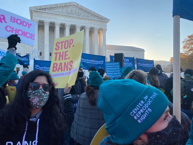 Supreme Court rally abortion rights Roe v. Wade Mississippi