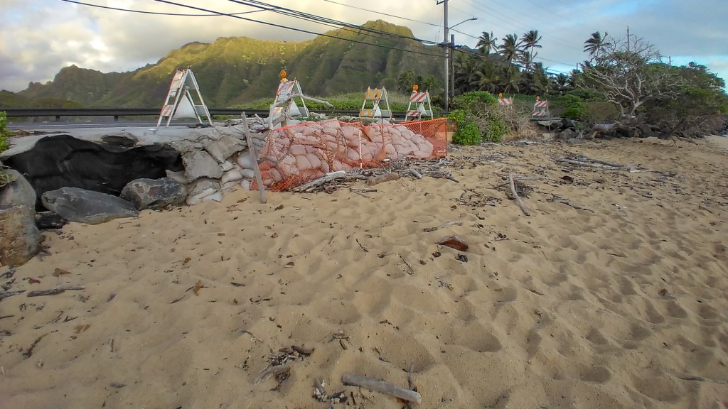 Iwi Kupuna Erosion Kamuela Kalai Sandbags