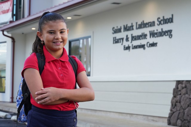 Saint Mark Lutheran School student Kayla Stalcup.