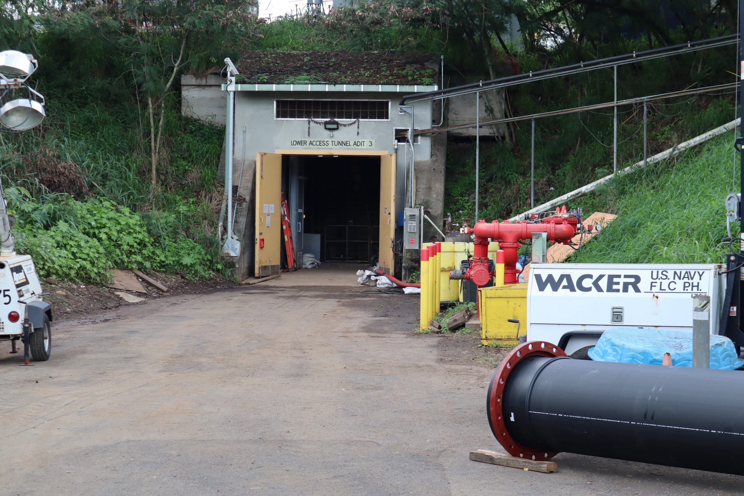 Entrance to lower access tunnel of the Red Hill Bulk Fuel Storage Facility on Oahu.