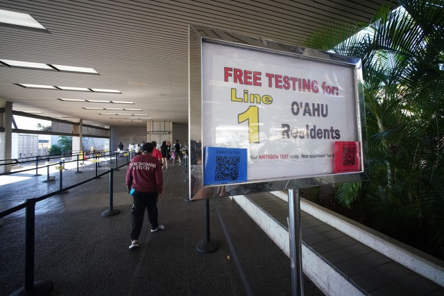Free Covid-19 testing at the Daniel K. Inouye International Airport. I got there after 10am, very few people, almost no line at all.