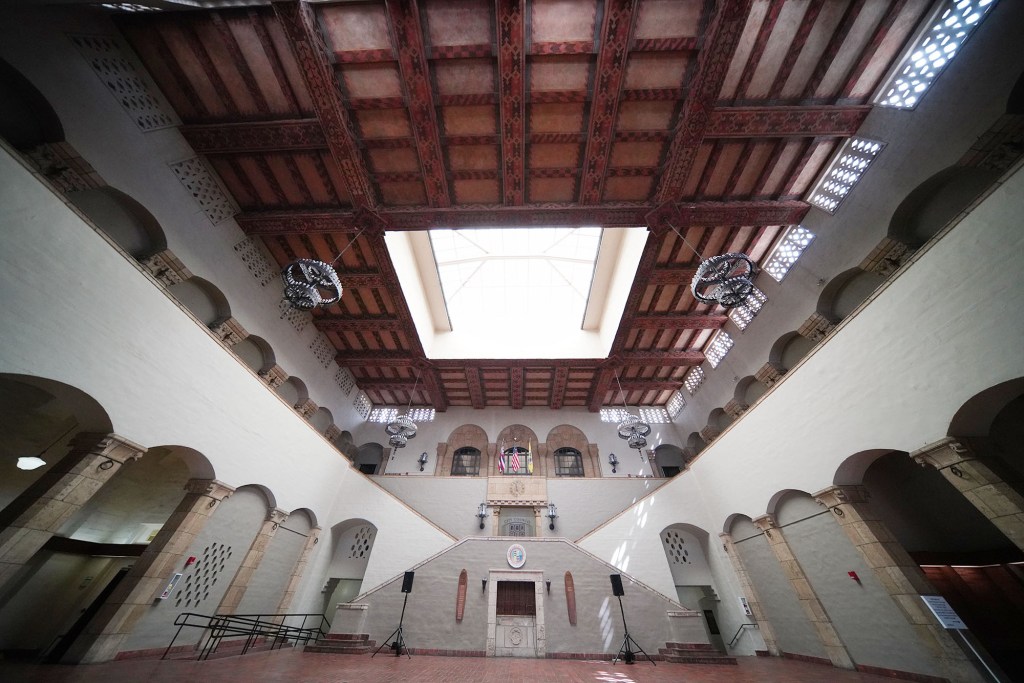 Interior view of Honolulu Hale in 2022.
