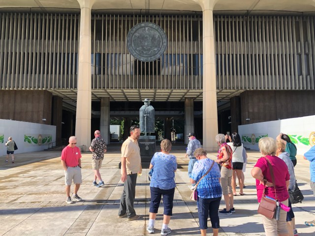 Visitors to the Hawaii State Capitol in January could not tour the historic building, save for the Rotunda.