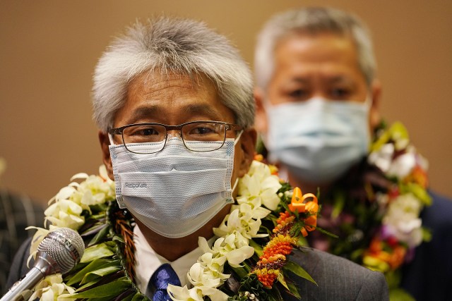 Opening Day Legislature 2022. Representative Mark Nakashima speaks to media during a press conference held at the Capitol.