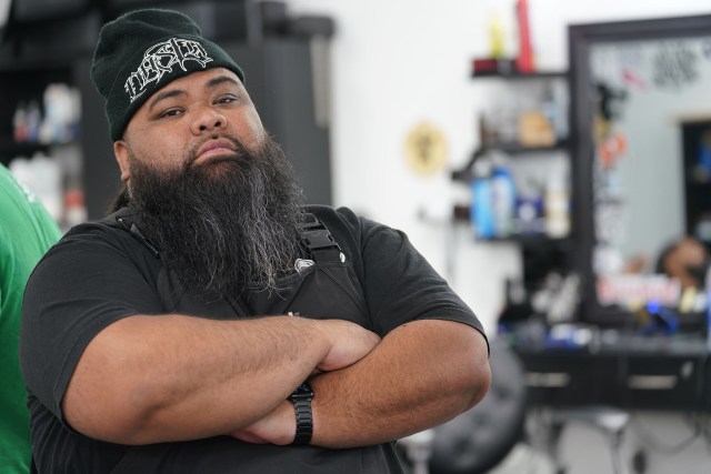 Kutthroat Barbershop owner Kalolo Tuihalafatai.