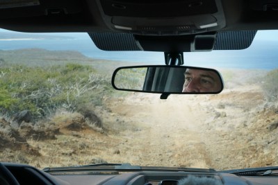 Molokai Land Trust Executive Director William Butch Hasse drives his truck towards the Mokio Preserve located on the northwest side of Molokai.
