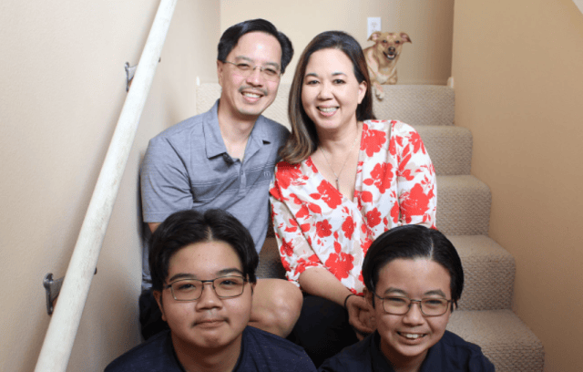 Jill Tokuda and her family.