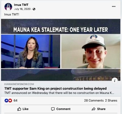 Sam King speaking with Hawaii News Now.