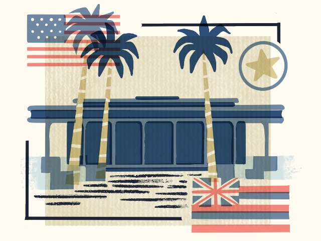 Election illustration of Hawaii capitol building