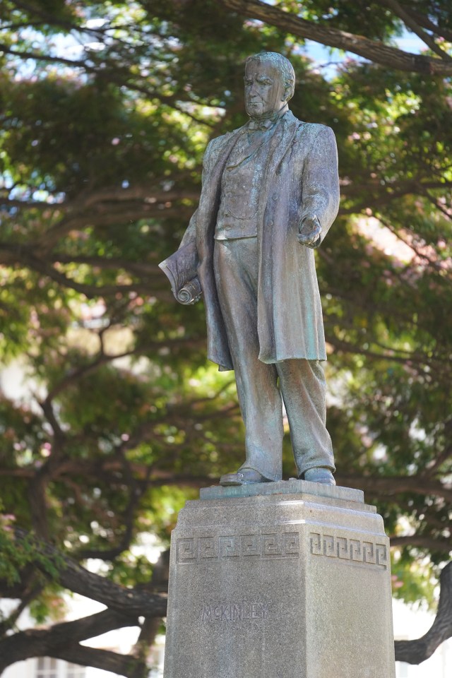 McKinley High School statue.