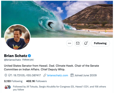 Chad Blair: How Schatz Uses Tweets To Speak Out