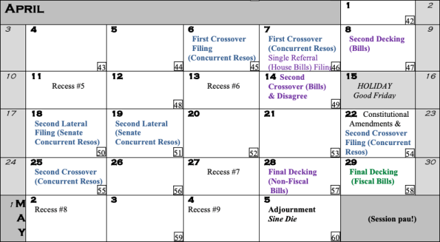 April-May 2022 session calendar