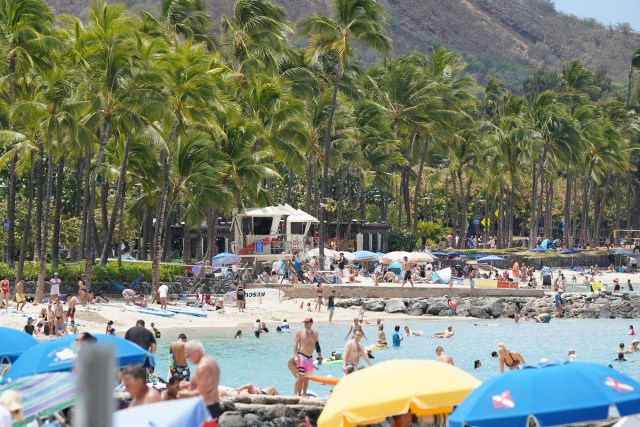 A view of Waikiki Beach in Jluly 2022.