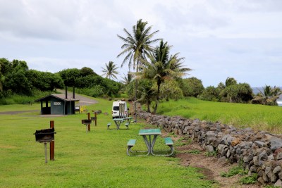 A photo of the campground in the Kipahulu District.