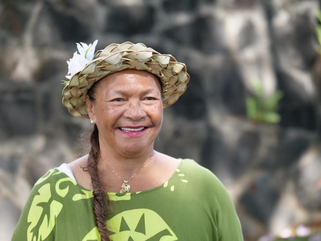 Elizabeth Mercy Kaleo from Hau'ula, HI on Thursday, August 4, 2022. (Civil Beat photo Ronen Zilberman)