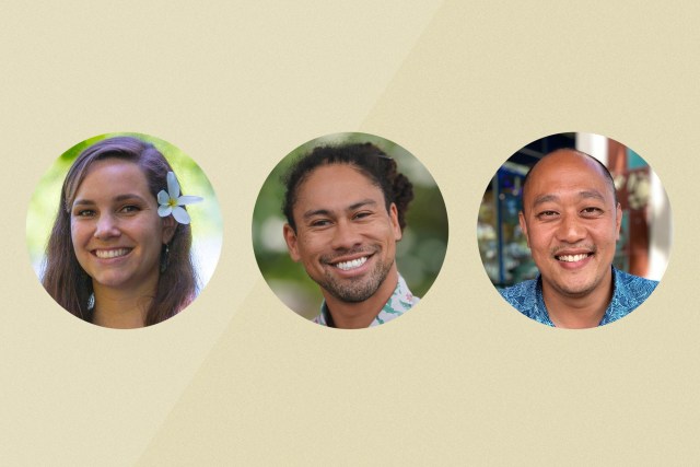 Headshots of the three Democratic candidates who were interviewed