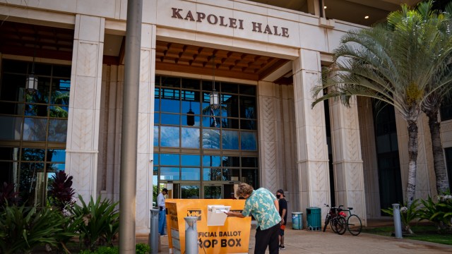Kapolei Hale Primary Election 2022 Ballot Box