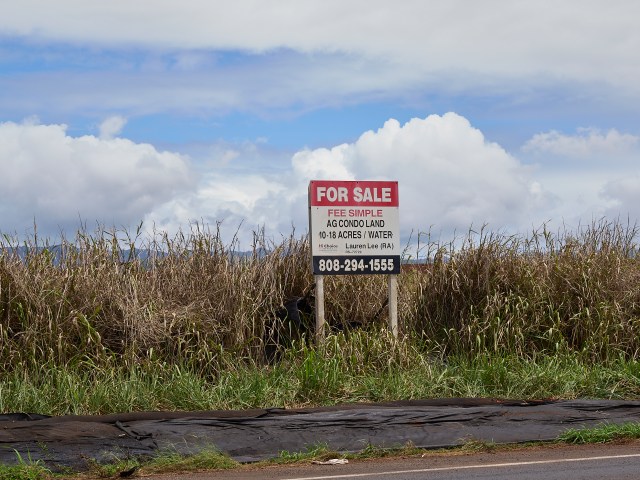 Agricultural land sale sign