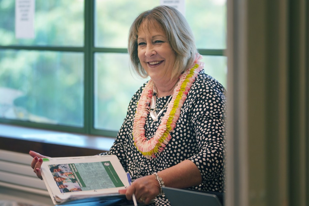 Newly appointed BOE Deputy Superintendent Heidi Armstrong during the Board of Education meeting.