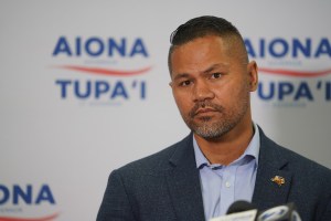 Lt. Governor candidate Junior Tupai and Gubernatorial candidate Duke Aiona called a press conference urging tje Ige/Green administration to convene a legislature special session to address a criminal and public safety issue.