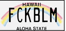 FCKBLM License Plate