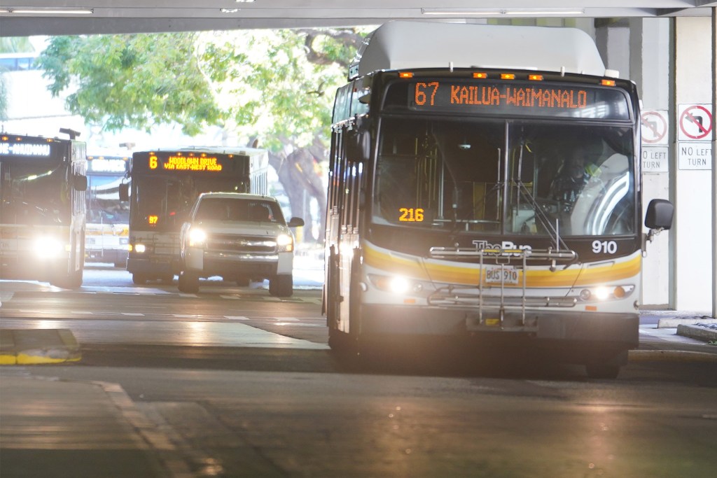 Honolulu TheBus Route 67 Kailua Waimanalo travels thru the Ala Moana Shopping Center.