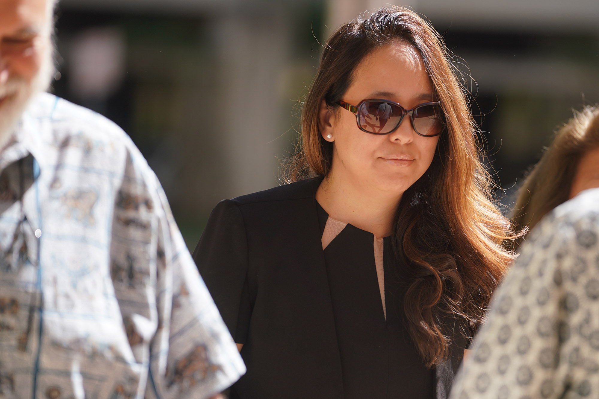 Sheri Tanaka arrives at US District Court.