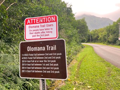 City Installs Sign Detailing Deaths On Olomana Trail To Inform Hikers Of Risks
