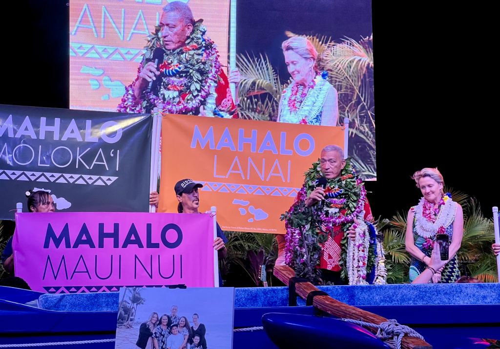 Retired Judge Richard Bissen spoke to supporters on election night.
