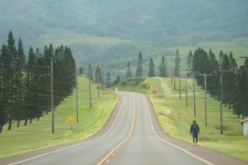 Lanai's Kaumalapau Highway as we head towards Lanai city.