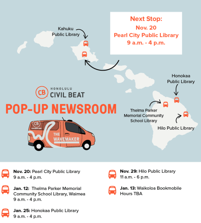 Updated dates and times of Pop-Up Newsroom event