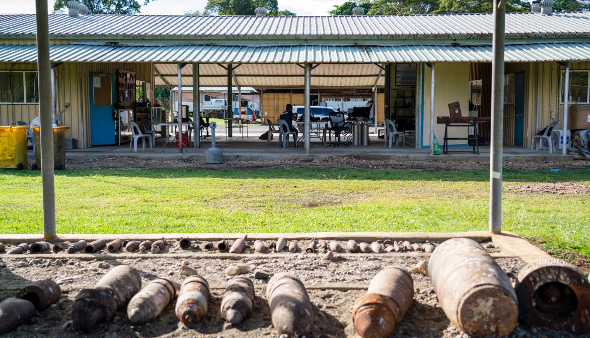 Hells Point has an open air gallery of just about every type of ordnance used by the U.S. and Japan during WWII.