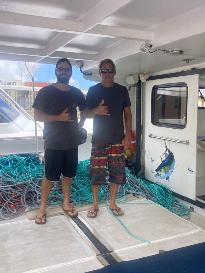 Father and son Vinne and Devin Silva began trapping amaebi this summer, bringing a long-lost delicacy back to locals' dinner tables.