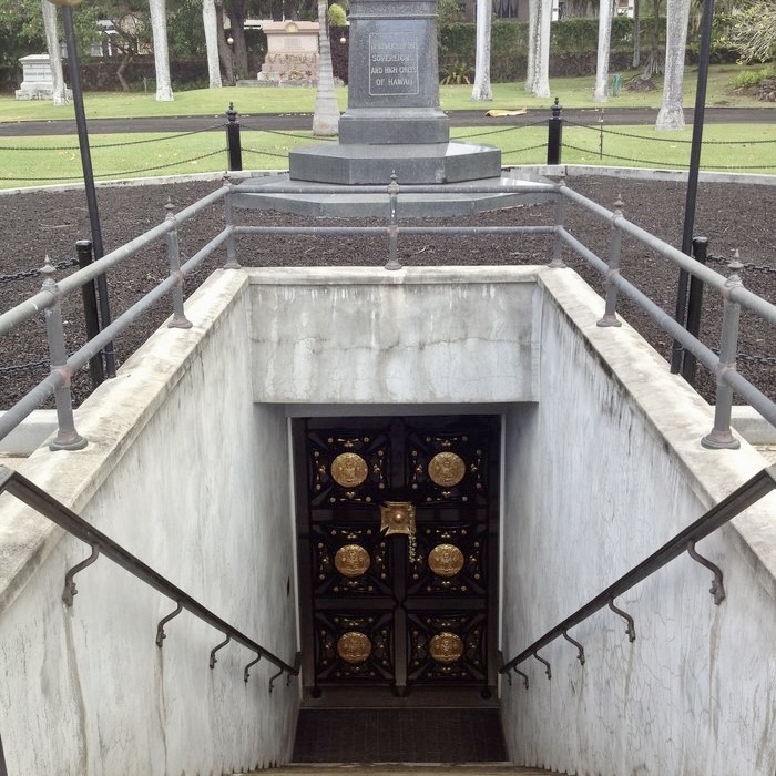 Courtesy Nannette Napoleon. It is the stairs leading down to the Kalakaua Crypt