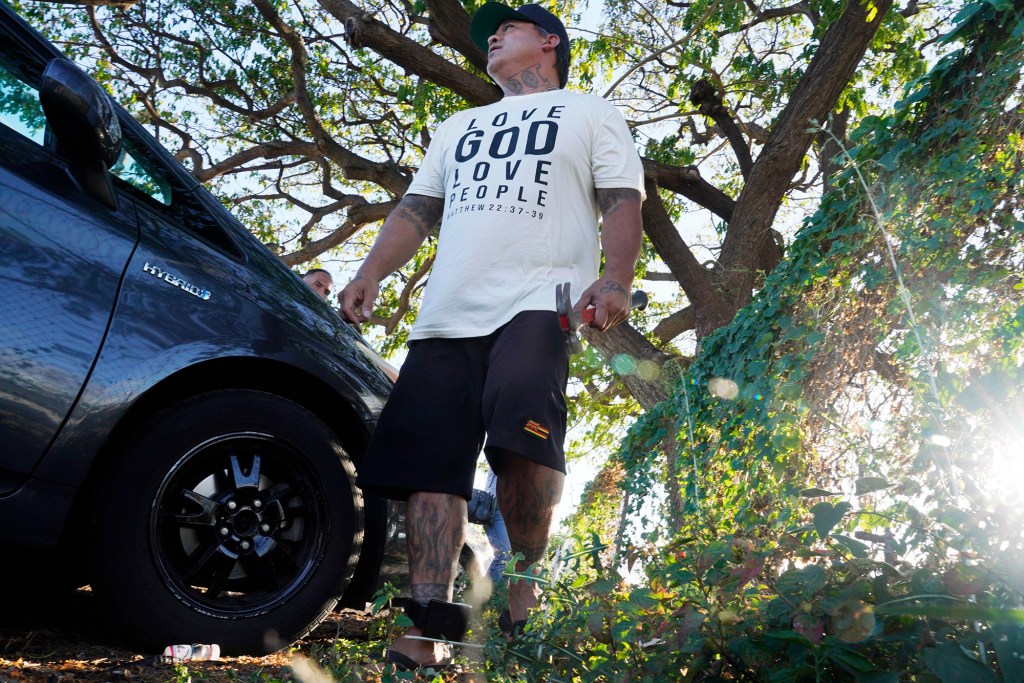Mana Olayan Bible study group God Forgives Bad Boys and Bad Girls banyan tree Ewa Beach gang members drug dealers hammer steak ankle monitor bracelet